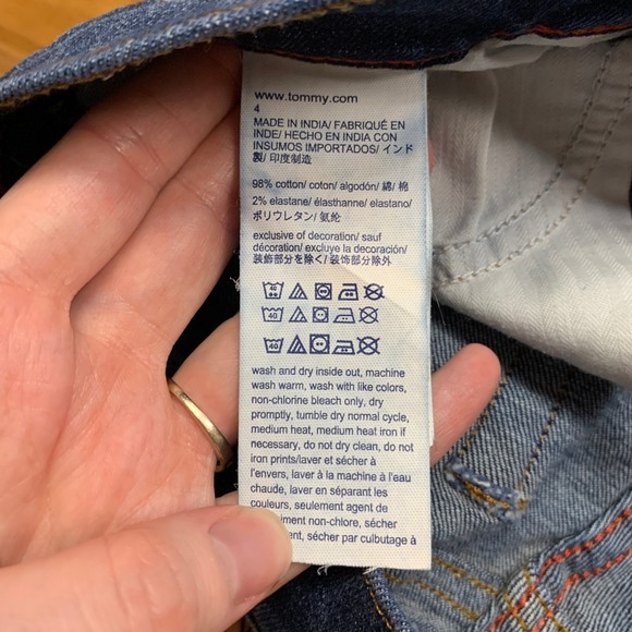 Tommy Hilfiger Denim Blue Distressed Skinny Legging Jeans Women's‎ 4 Embroidered - Picture 9 of 9